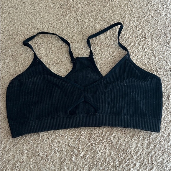 Target Black Ribbed Bra - Picture 1 of 3